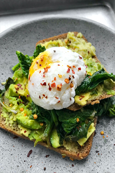 poached egg on avocado toast