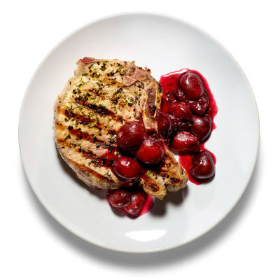 Pork Chops with Dried Cherry Sauce