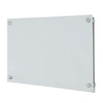 Aarco 6WGB1824NT - Glass Markerboard, wall mount, 24
