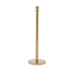 Aarco LB-7 - Crowd Control Post, portable, indoor use, 30 lb. base, polished brass