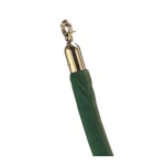 Aarco TR-47 - Crowd Control Rope, 5', polished brass snap hook, velour, green