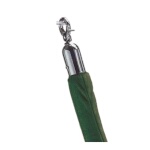 Aarco TR-48 - Crowd Control Rope, 5', satin chrome snap hook, velour, green