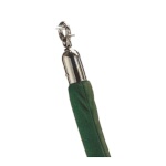 Aarco TR-86 - Crowd Control Rope, 6', polished chrome snap hook, velour, green