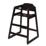 ABC Procurement HC-1-W-N - High Chair, hardwood, dark walnut