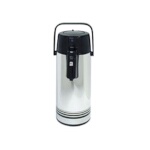 Adcraft APE22 - Airpot, 2.2 liter, push button style, glass lining, mirror finish 