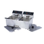 Adcraft DF-6L/2 Double Tank Stainless Steel Deep Fryer