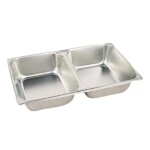 Adcraft DIV-200F4 - Chafer Food Pan, 2-compartment, divided, 4