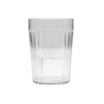 (Discontinued) Adcraft FLU-8 - Tumbler, 8 oz., fluted, interior lugs, SAN plastic, clear
