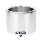 Adcraft FW-1200WR Round Food Cooker/Warmer, 7/11 Qt., Stainless Steel