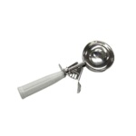 Adcraft ICS-6 - Ice Cream Disher, size-6, 4-2/3 oz., round bowl, thumb lever, white