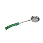 Adcraft LAD-4PE - Portion Control Ladle, 4 oz., perforated, stainless steel, green
