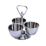 Adcraft MLS-3 - Revolving Condiment Server, 3 bowl, 10 oz. each bowl