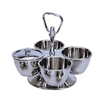 Adcraft MLS-4 - Revolving Condiment Server, 4 bowl, 10 oz. each bowl