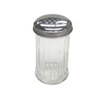Adcraft PSJ-12PT - Shaker/Pourer, 12 oz, perforated, fluted, SAN plastic bottom, clear