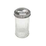 Adcraft PSJ-12SF - Shaker/Pourer, 12 oz., side flap, fluted, SAN plastic bottom, clear