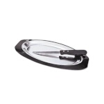 (Discontinued) Adcraft SIZ-1385H - Sizzle Steak Platter Underliner, oval, 13-1/2