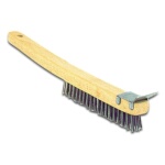 Adcraft WBR-14 - Wire Brush w/Scraper, Tempered Steel Bristles