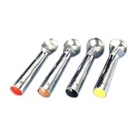 Adcraft ZZD-12 - Dipper, size-12, 3 oz., color coded caps, polished cast aluminum