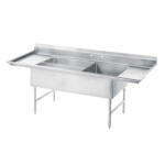 Advance Tabco 18-K5-56 - Meat & Platter Sink, 3-compartment, (1) 24