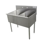 Advance Tabco 4-2-36-X - (2) Compartment Scullery Sink,24-1/2