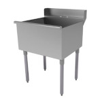 Advance Tabco 4-41-24D - Square Corner Scullery Sink, 1-compartment, with rear deck, 24