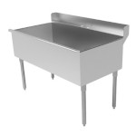 Advance Tabco 4-41-36D - Square Corner Scullery Sink, 1-compartment, with rear deck, 36