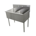 Advance Tabco 6-2-48 - (2) Compartment Scullery Sink,24-1/2