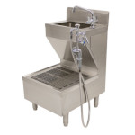 Advance Tabco 7-PS-COMBO - Hand Sink & Pot Filler Sink Combo, with (2) faucets, subway style grating