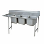 Advance Tabco 9-23-60-36L - Three Compartment Sink, 108