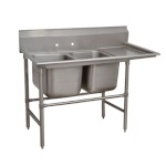 Advance Tabco 94-42-48-36R - Two Compartment Sink, with right drainboard, overall 32
