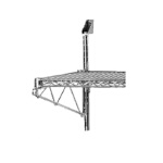 Advance Tabco AAB-14 - Lite Series Wire Shelving Wall Post Bracket, 14