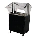 Advance Tabco B2-CPU-B-SB - Ice Cooled Buffet Table, 31-13/16”W, sneeze guard, enclosed base, black finish