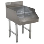 Advance Tabco CR-GS-15 - Underbar Recessed Drainboard, for glass storage, 15