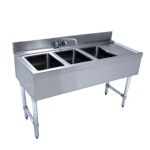 Advance Tabco CRB-43L - (3) Compartment Sink Unit, 48