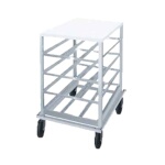 Advance Tabco CRPL10-72 - Can Rack, low-profile mobile design with poly top, wit