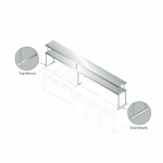 Advance Tabco CU-24-144-2 - Overshelf, double, 144
