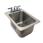 Advance Tabco DBS-1 - Bar Sink, drop-in, 13”W x 19”D (overall), (1) sink, (1) faucet with 6