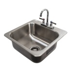 Advance Tabco DI-1-168 - Drop-In Sink, 1-compartment, 16