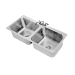 Advance Tabco DI-2-2012 - Drop-In Sink, 2-compartment, 45-1/2