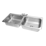 Advance Tabco DI-2-208 - Drop-In Sink, 2-compartment, 45-1/2