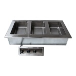 Advance Tabco DISW-3-240 - Hot Food Well, drop-in, electric, 44-1/2”W, (3) wells, wet or dry operation