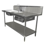 Advance Tabco DL-30-72 - Prep Table Sink Unit, 72