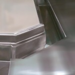 Advance Tabco DTA-45 - Scrap Trough, welded to dump sink (for 20