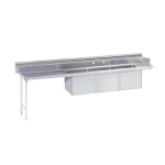 Advance Tabco DTC-3-1620-144L - Dishtable with 3-compartment Sink, 143”W, left of dish machine