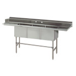Advance Tabco DTC-3-90R-X - Dishtable with 3-compartment Sink, 90
