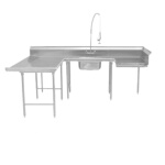 Advance Tabco DTS-U30-72L - U-Shaped Soiled Dishtable with Sink, left to right, 59