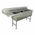 Advance Tabco FC-3-1515-15L-X - 3-Compartment Sink, 15