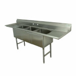 Advance Tabco FC-3-1524-24RL - Fabricated Sink, 3-compartment, 93