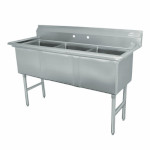 Advance Tabco FC-3-1524-X - Fabricated Sink, 3-compartment, 50
