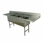 Advance Tabco FC-3-1818-24RL-X - Three Compartment Sink, 102